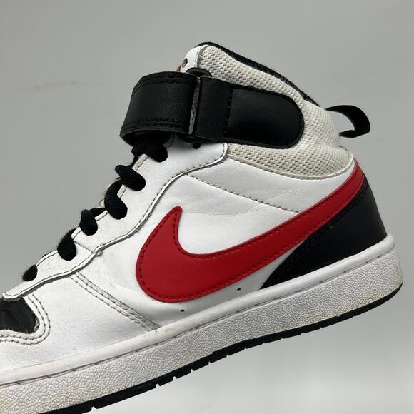 NIKE COURT BOROUGH MID 2 ll YOUTH SIZE 4Y WHICH IS WOMEN SIZE 5.5 BLACK RED - Picture 9 of 11
